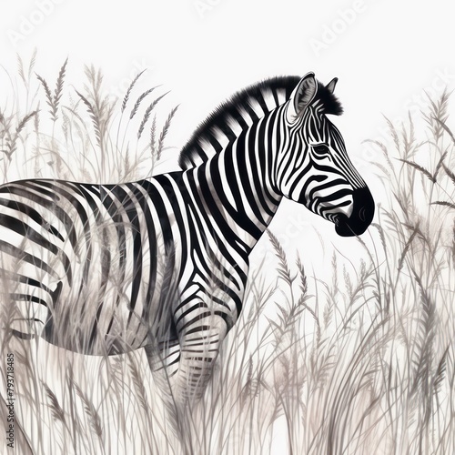 zebra in the grass