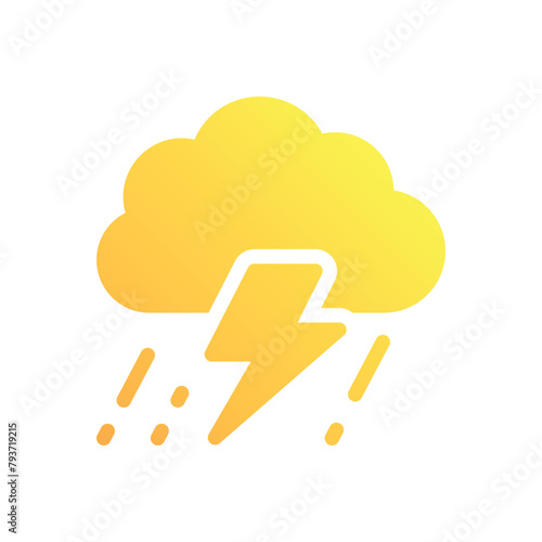 Lighting Rain vector icon