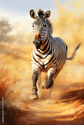 zebra in the sun