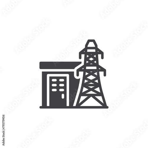 Transmission tower vector icon