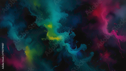 splashes water color background on the dark black gradient surface abstract background of the water color hd background 
