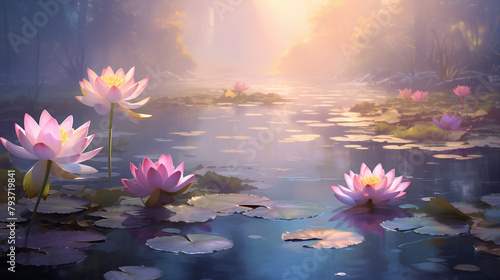 pink water lilies © farzana