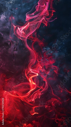 red fire on a grunge background © Davy