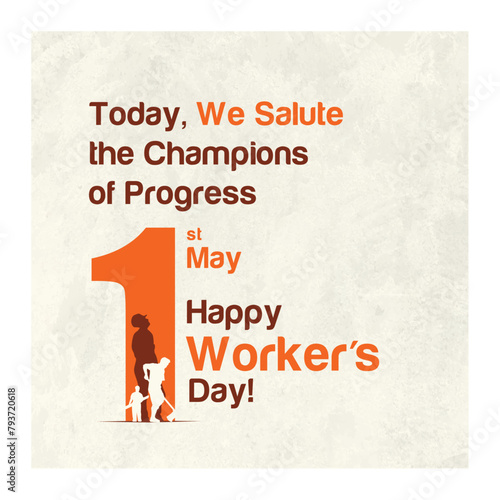 International Labor Day, Workers Day Social media post vector design template. 1st May