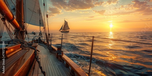 a classic wooden sailboat