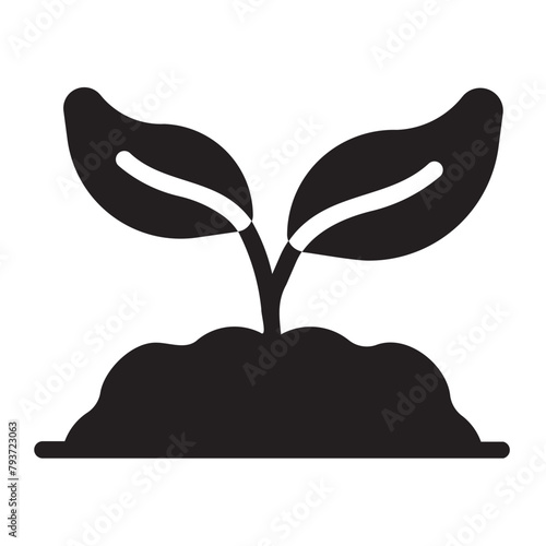 plant glyph icon