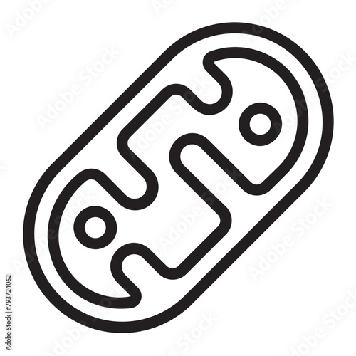 mitochondria line icon