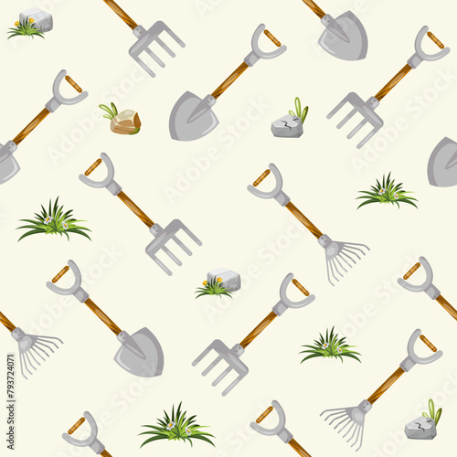 Seamless pattern garden