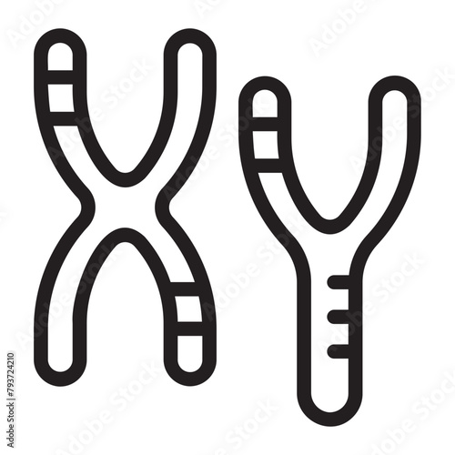 chromosome line icon