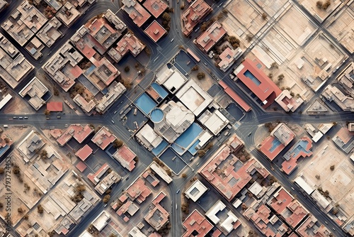 Above the Urban Matrix: Aerial Views of Structured City Block Grids