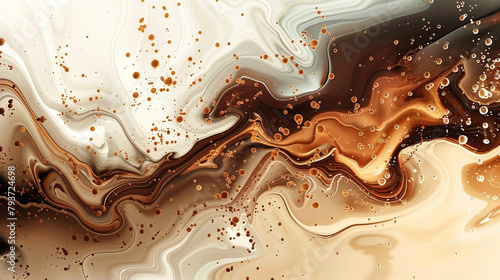 una ilustracion abstracta con predominio del color marron photo