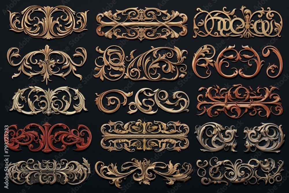Antique Script Calligraphy Collection: Exquisite Ornate Handwriting for Book Covers Antique Script Calligraphy Collection: Exquisite Ornate Handwriting for Book Covers