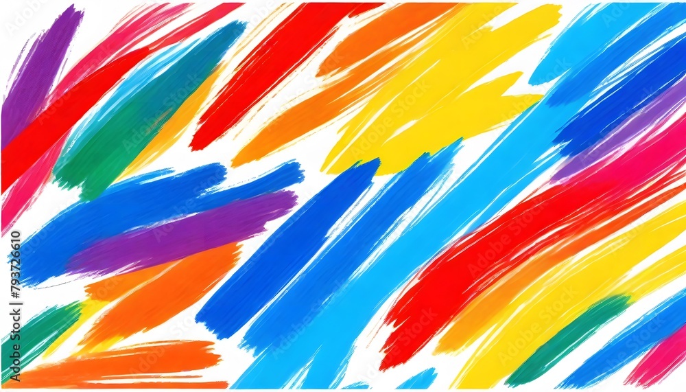 Obraz premium colorful rainbow Holi paint color powder explosion isolated on white wide panorama background