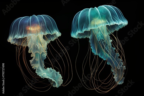 Shimmering Noctiluca Scintillans: Bioluminescent Marine Life Studies Showcase photo