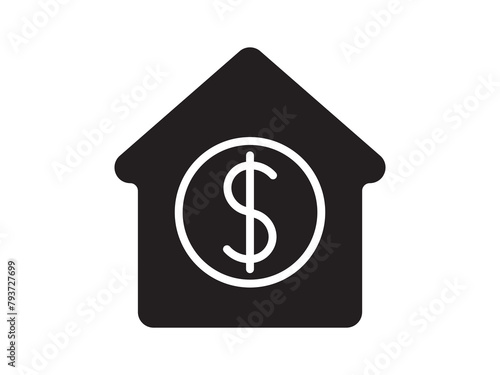 Icon a house representation, isolated against a clean background. This simple vector symbol evokes a sense of warmth and security, embodying the concept of home.