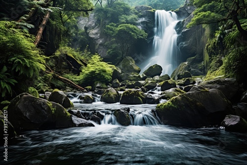 Cascading Waterfall Backgrounds  High-Resolution Landscape Photos