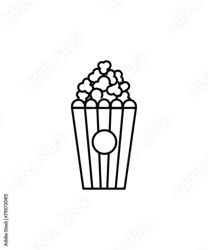 popcorn icon, vector best line icon.