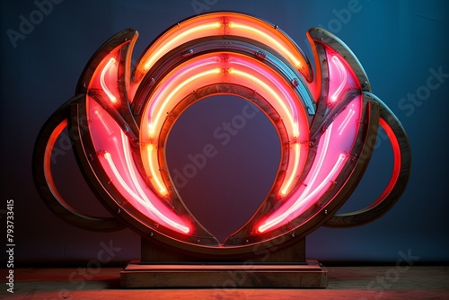 Restoring Vintage Neon Signs: Neon Light Abstract Sculptures Showcase