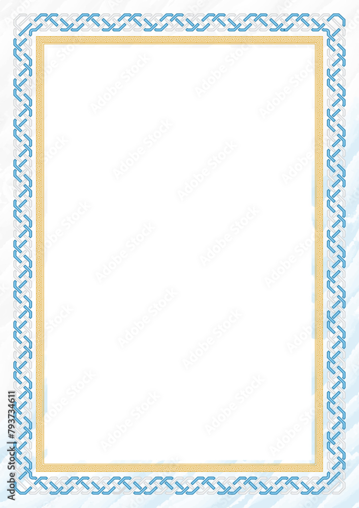 Vertical frame and border with San Marino flag Vertical frame and border with San Marino flag