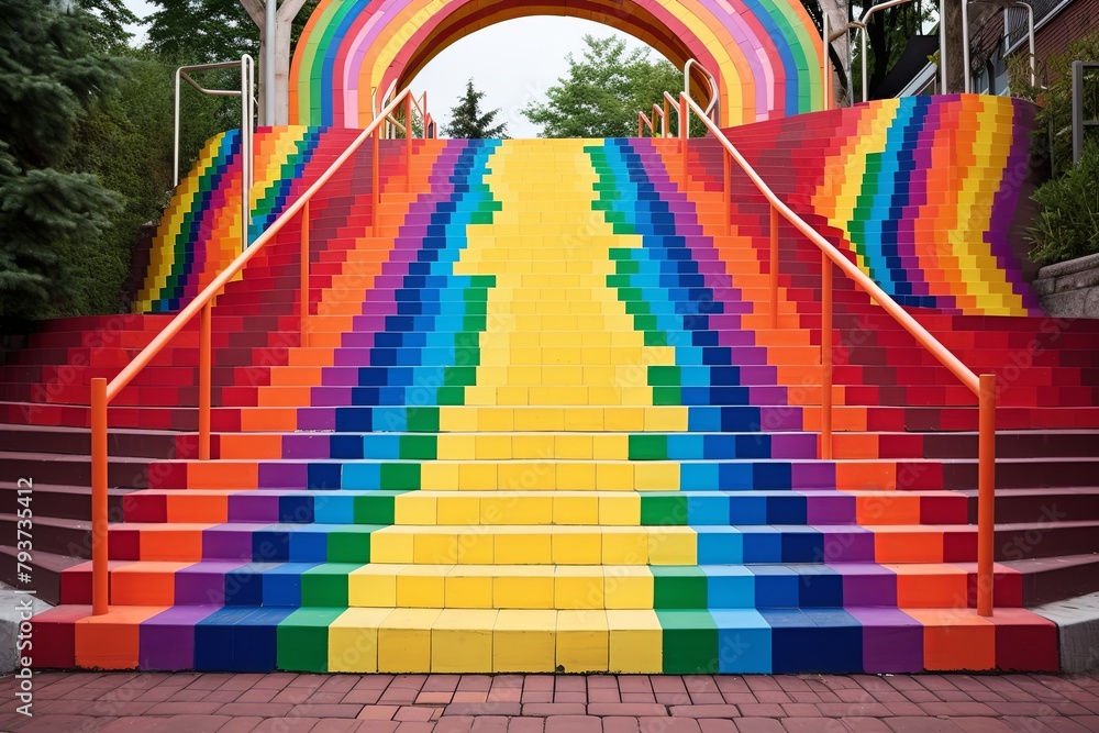Vibrant Urban Polychromatic Rainbow Art Installations: A Visual Delight