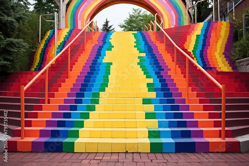 Vibrant Urban Polychromatic Rainbow Art Installations  A Visual Delight