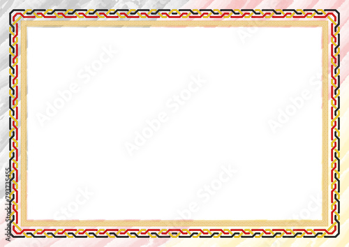 Horizontal  frame and border with Germany flag