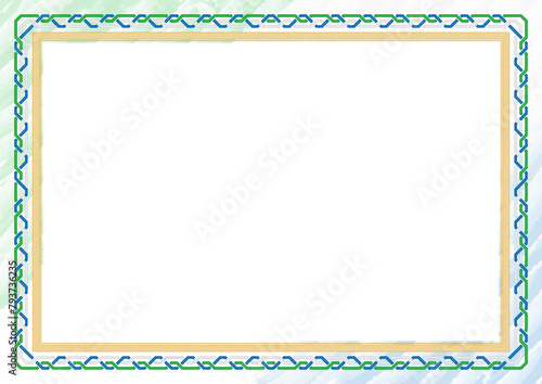  frame and border with Sierra Leone flag photo