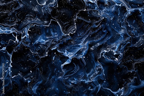 Abstract dark blue glowing water texture photo