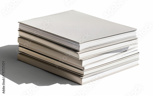 Shadows Dancing on a Stack of Blank Pages isolated on transparent background PNG.