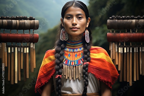 Tribal Beat Music Covers: Andean Pan Flute Melodies in Harmony photo