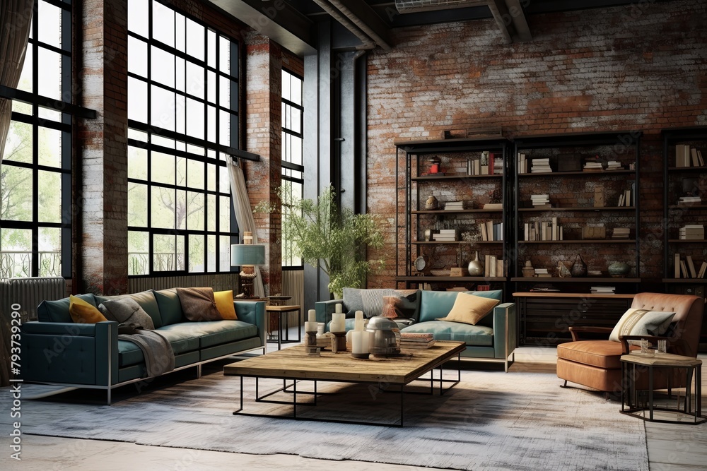 Chic Industrial Design Ideas: Urban Loft Lifestyle Images for Contemporary Living