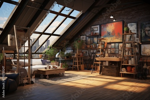 Artistic Loft Studio: Urban Loft Lifestyle Concepts and Images