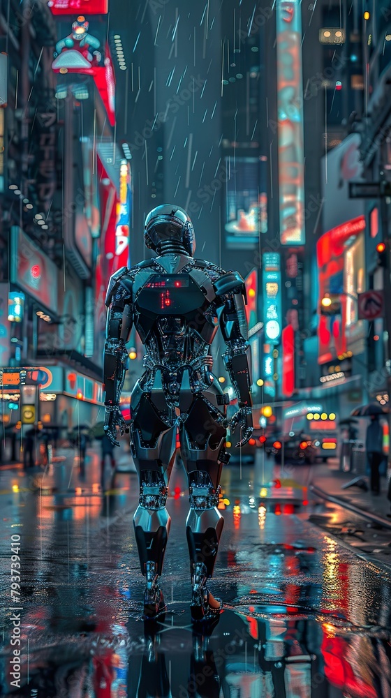 Cyborg Warrior Chrome Armor