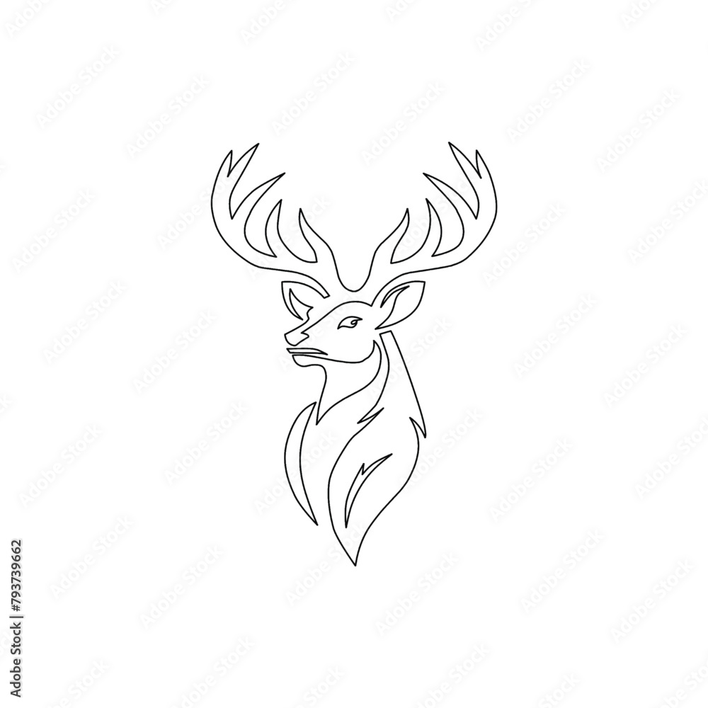 Deer Outline Black And White Deer Outline Black And White