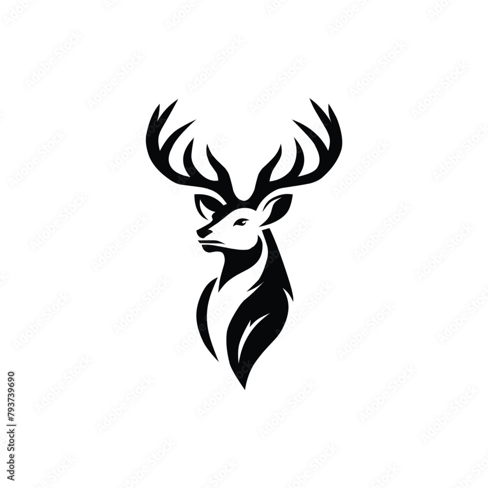 Deer Vector Logo Black And White Deer Vector Logo Black And White