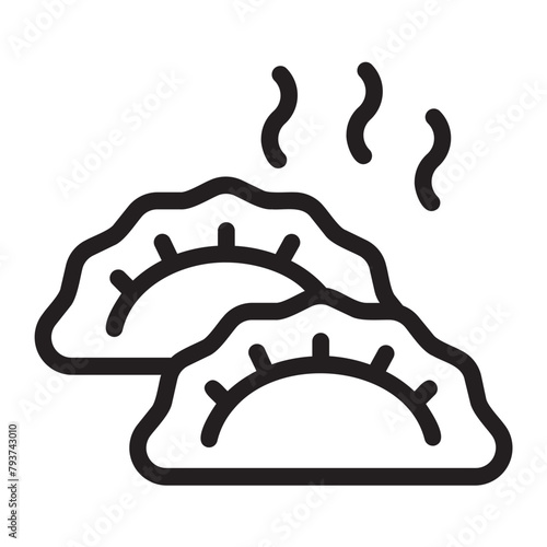 gyoza line icon