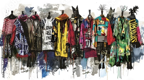 background of colorful clothes 