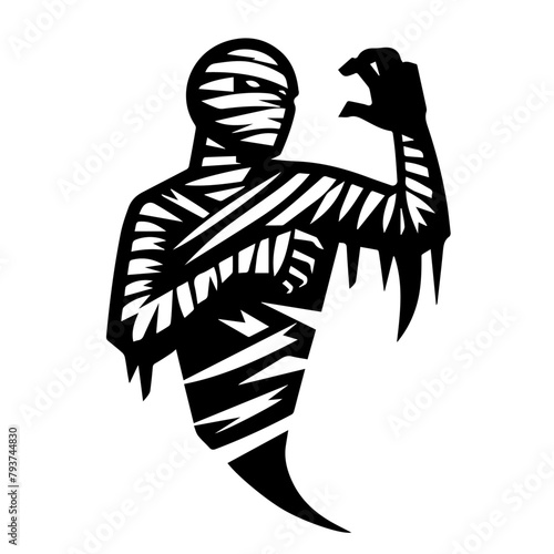 silhouette of a mummy