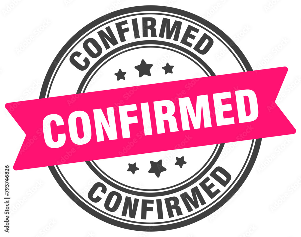 confirmed stamp. confirmed label on transparent background. round sign confirmed stamp. confirmed label on transparent background. round sign