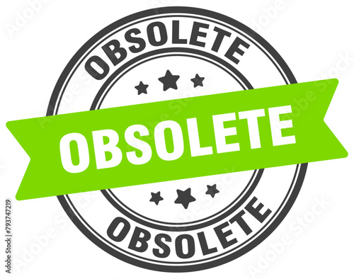 obsolete stamp. obsolete label on transparent background. round sign