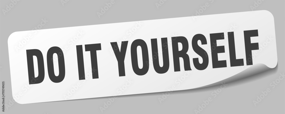 do it yourself sticker. do it yourself label do it yourself sticker. do it yourself label