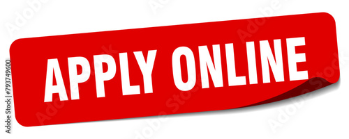 apply online sticker. apply online label