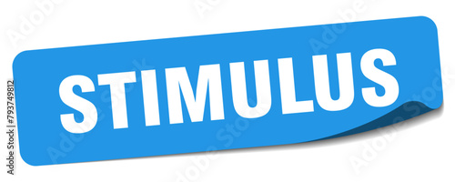 stimulus sticker. stimulus label