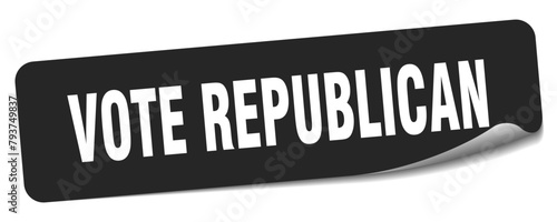 vote republican sticker. vote republican label photo
