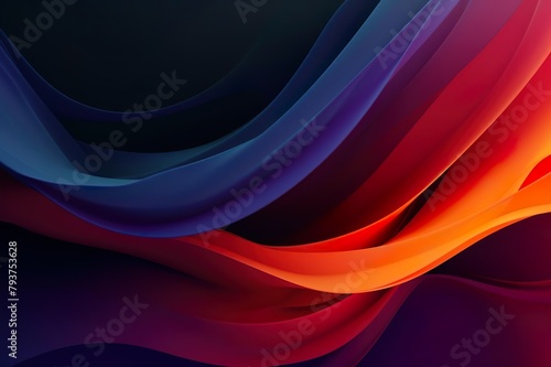 Abstract blue and orange wave background. Generative AI