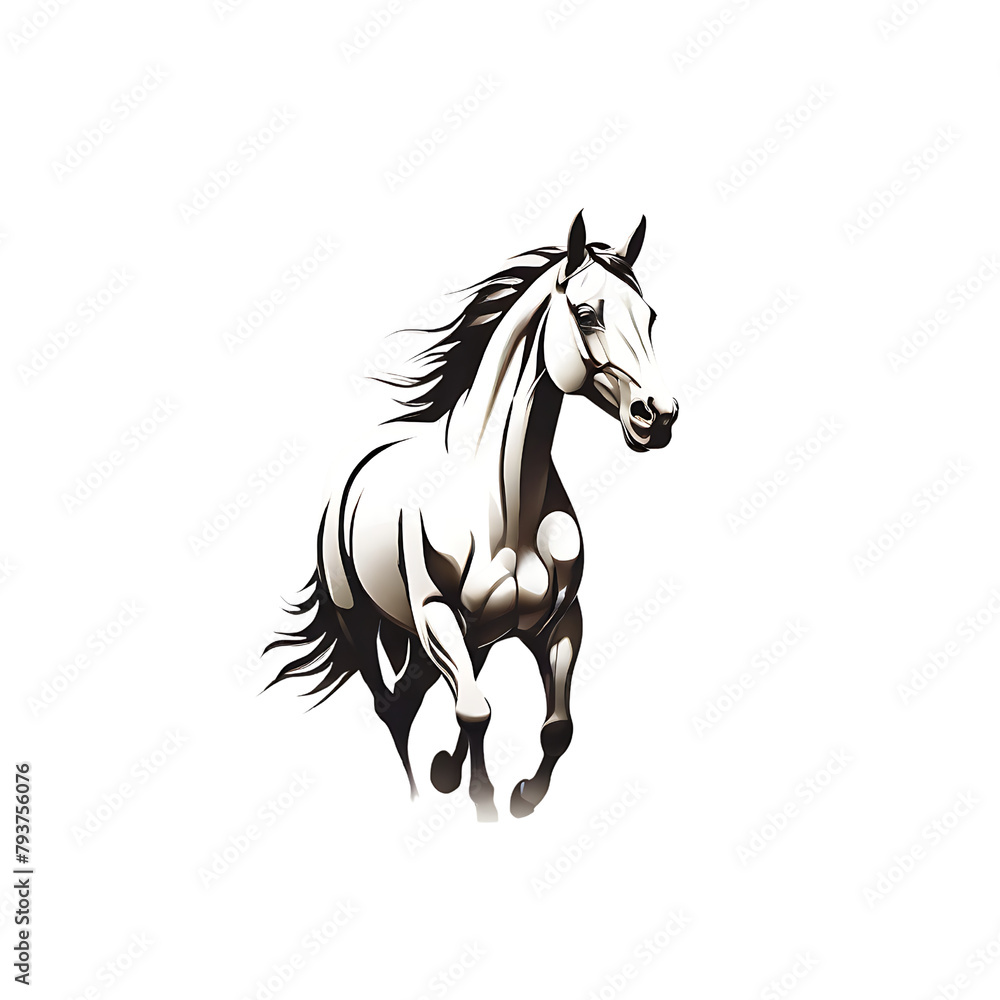Minimalist Horse logo, Graphic design
