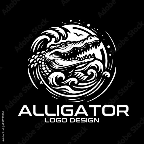 Alligator Vector Logo Design photo