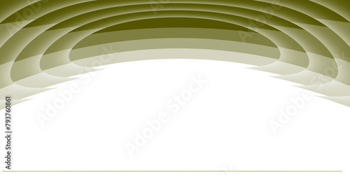 overlapping concentric dull yellow green coloured circles with drop shadows as a template design