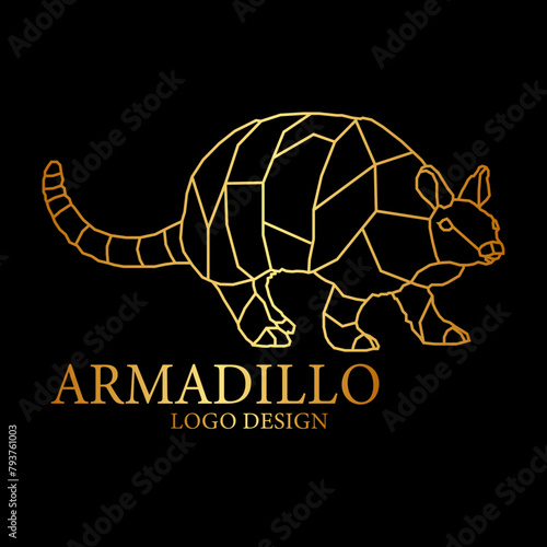 Armadillo Vector Logo Design photo