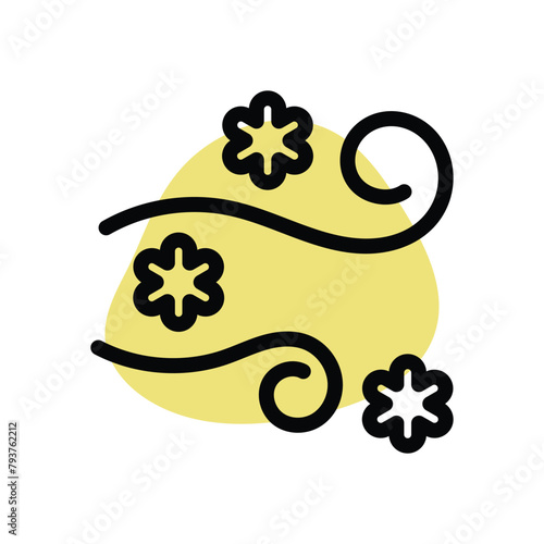 Snowstorm vector icon